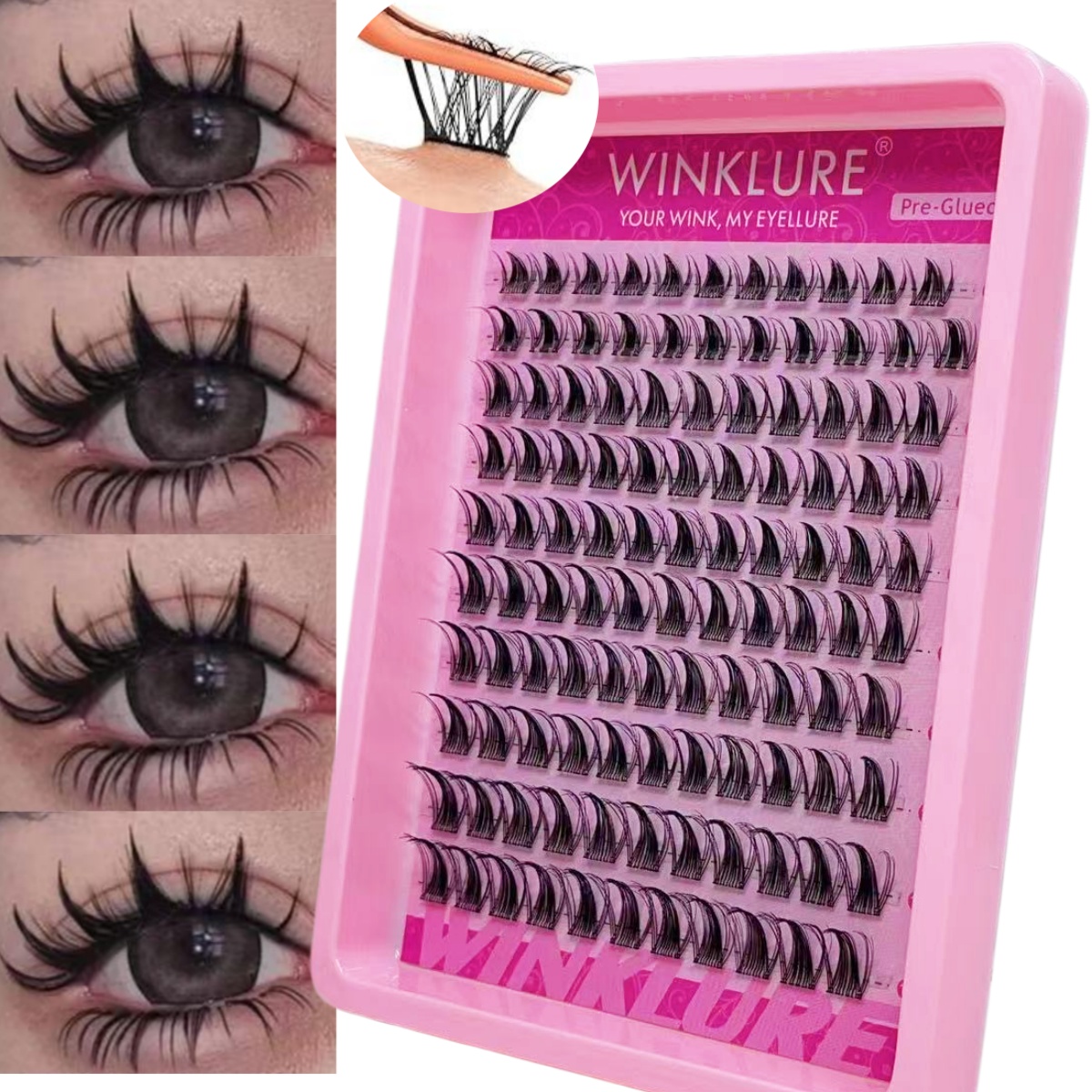 Eyelash Extension Volume Cat Eye - WINKLURE Bulu Mata Palsu Self-Adhesive Tanpa