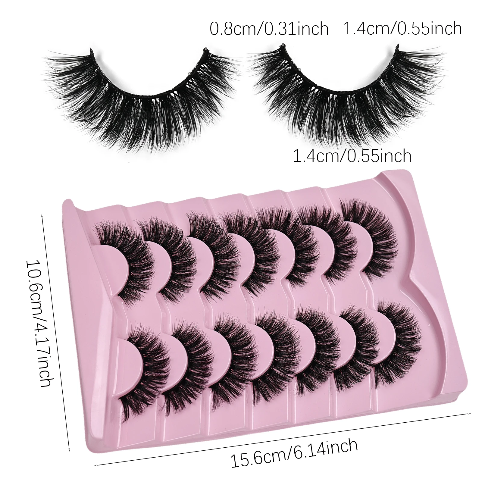 Bulu mata kucing 7 pasang, Vol - Eyelash Extension Volume Cat Eye ulasan dan harga